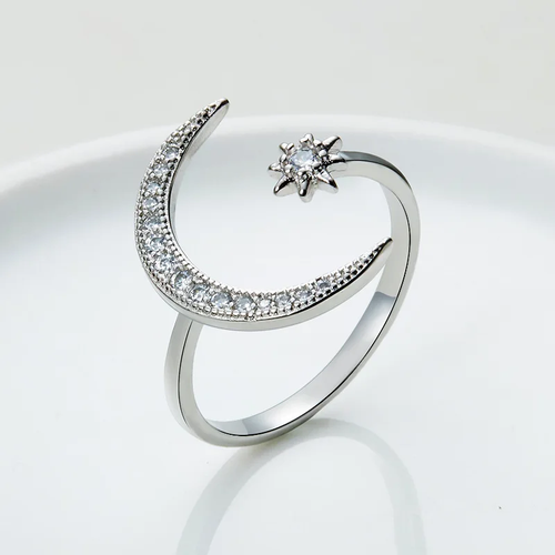 Кольцо переплетенное Kyle фианит размер 17 серебристый 1050₽