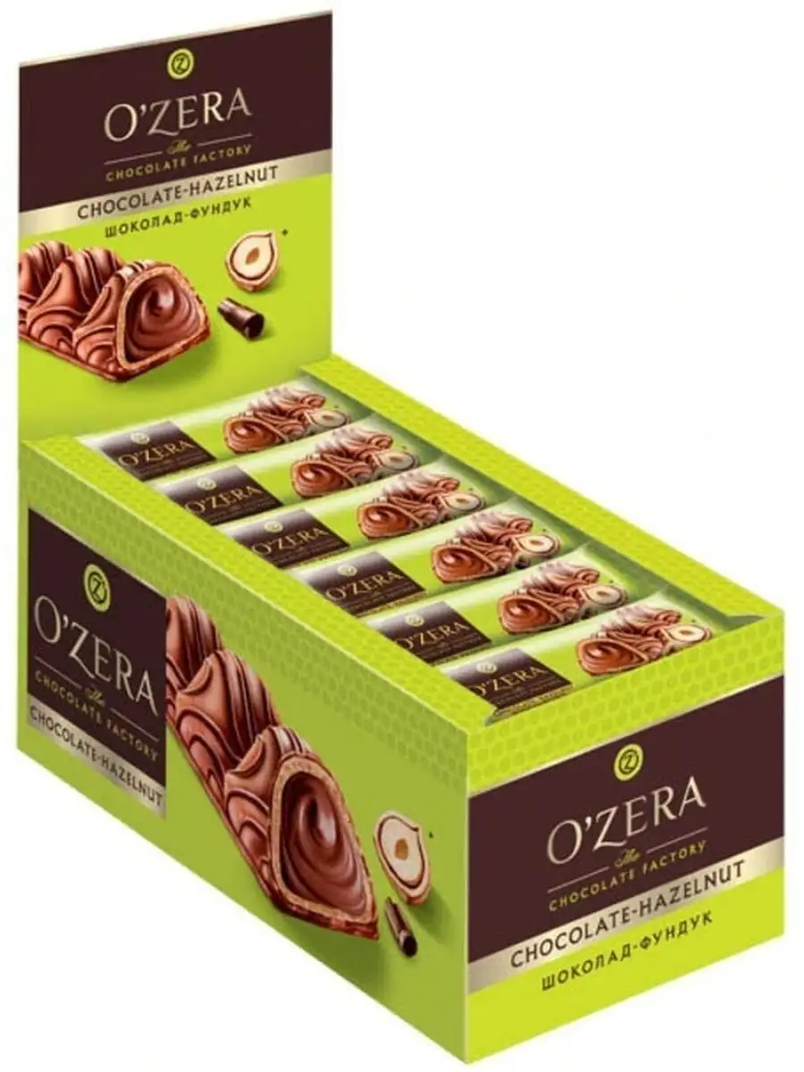 OZERA батончик Chocolate Hazelnut, 24шт. Х 23г