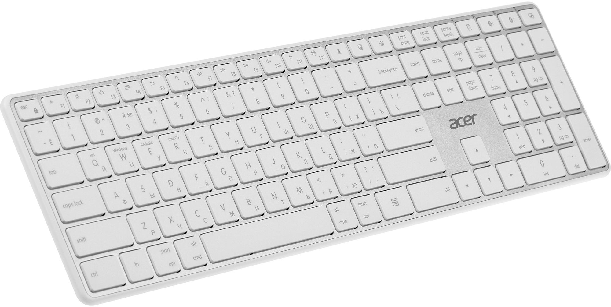Клавиатура Acer OKR301, русские и английские буквы, серебристый (zl. kbdee.015)