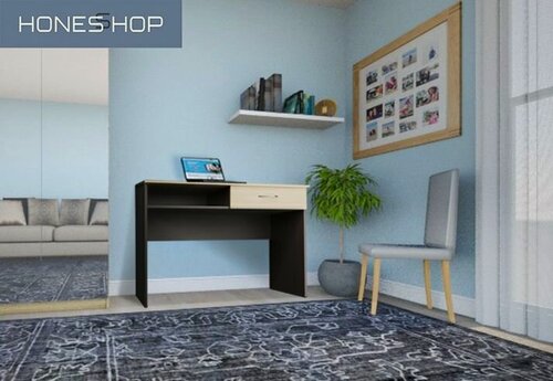 Изображение товара Письменный стол Аррас ЛДСП корпус венге цава, фасад дуб молочный, 120х70х65