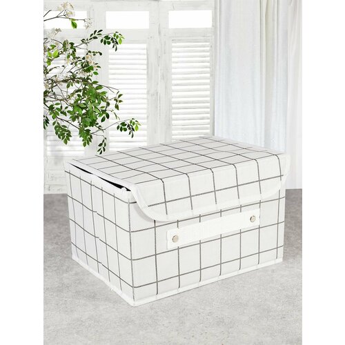 Кофр для хранения с крышкой 262016см клетка 599₽