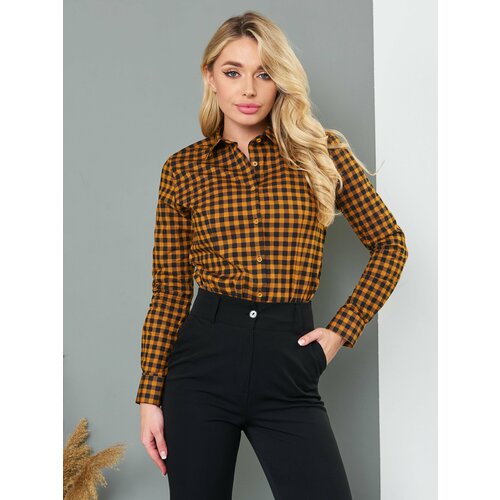 фото Рубашка bawer, размер xxl, черный, оранжевый