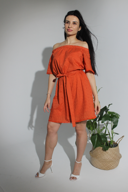 Платье EVGENIA KUTYOVA, размер 44, оранжевый