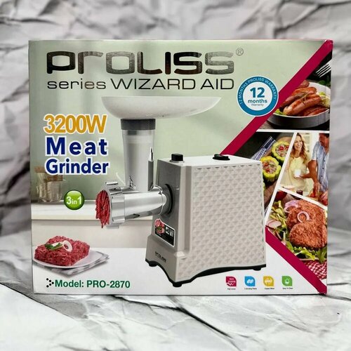 Мясорубка электрическая Pro-2870 с лезвиями из стали и обратным режимом 521000₽