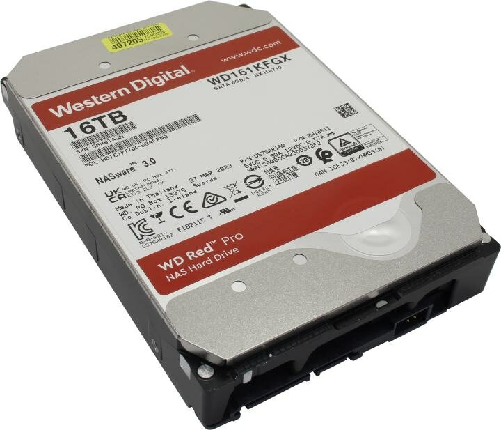 Жесткий диск WD Red Pro , 16ТБ, HDD, SATA III, 3.5" - фото №11