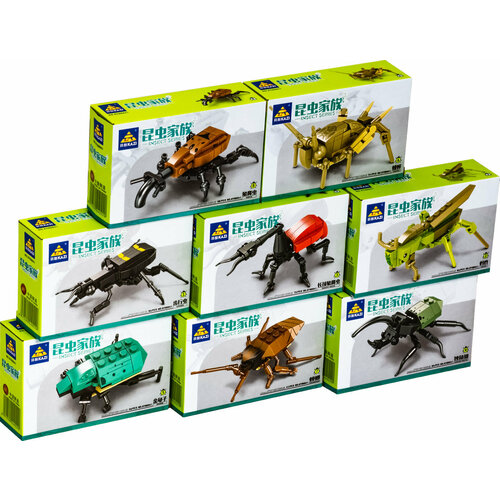 Конструктор Набор 8 в 1 — Жуки и насекомые из 476 деталей