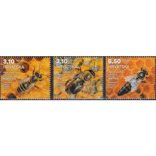 Почтовые марки Хорватия 2019г. Хорватская фауна - медоносная пчела Пчелы MNH