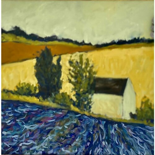 Прованс лавандовое поле и домик Картина маслом современный художник С. Петербург