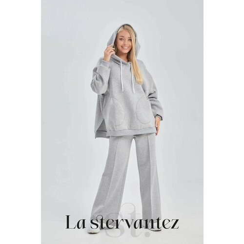 Брюки  La Stervantez, размер Oversize, серый