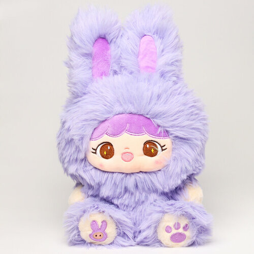 Мягкая игрушка Кукла в костюме зайки 30 см цвет фиолетовый 1442₽