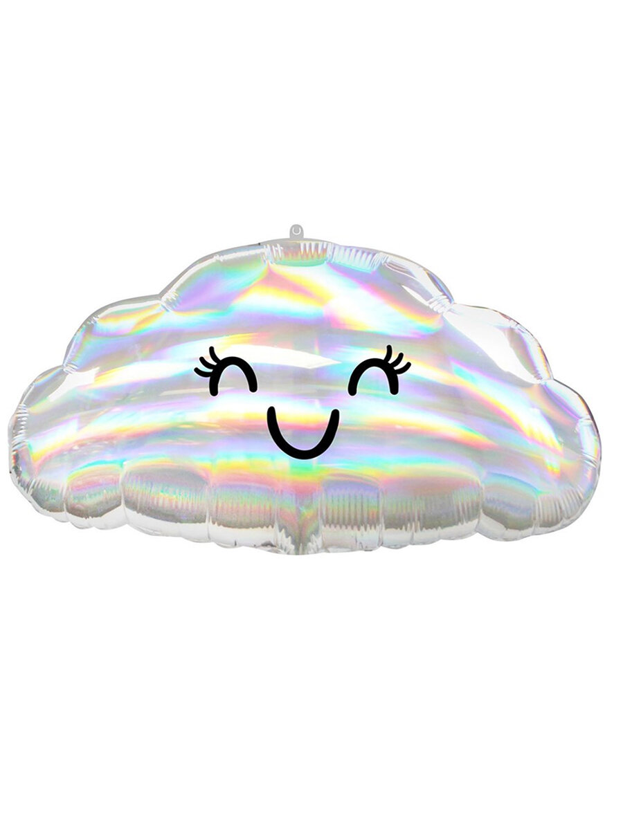 Воздушный шар фольгированный фигура облачко переливы 58 см, подарок на день рождения МосШар