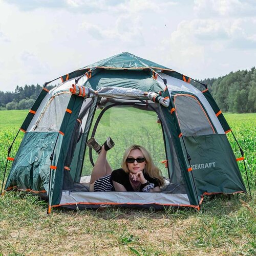 палатка кемпинговая kailas holiday 6 camping tent yellow Палатка кемпинговая FORCEKRAFT FK-TENT-1