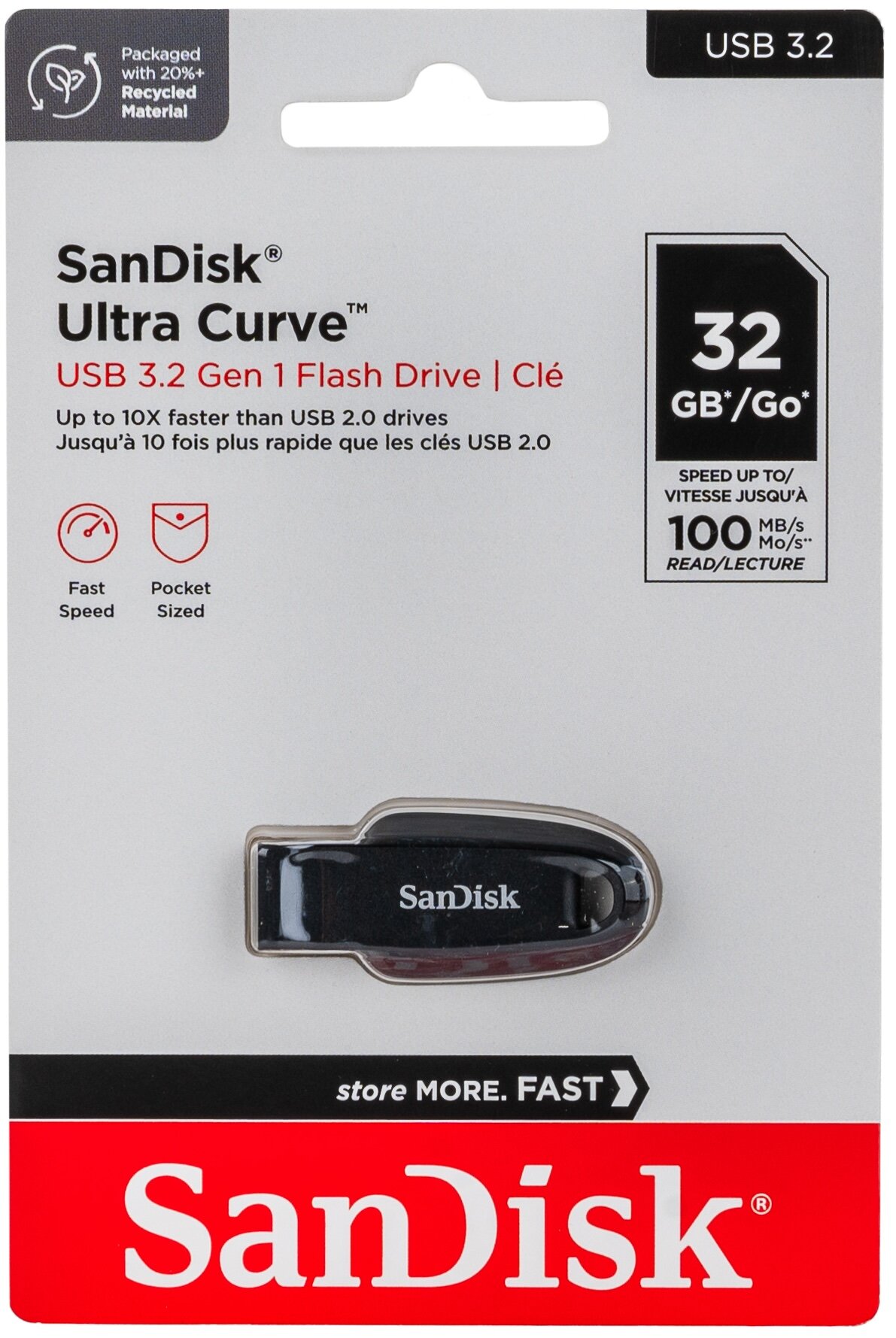 Флеш-накопитель (флэшка) SanDisk USB 3.2 32 ГБ Flash drive Ultra Curve