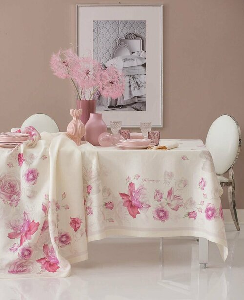 Скатерть льняная Blumarine home collection ROSE