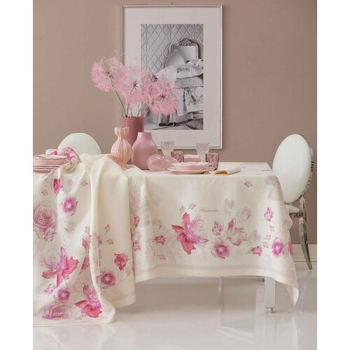 Скатерть льняная Blumarine home collection ROSE