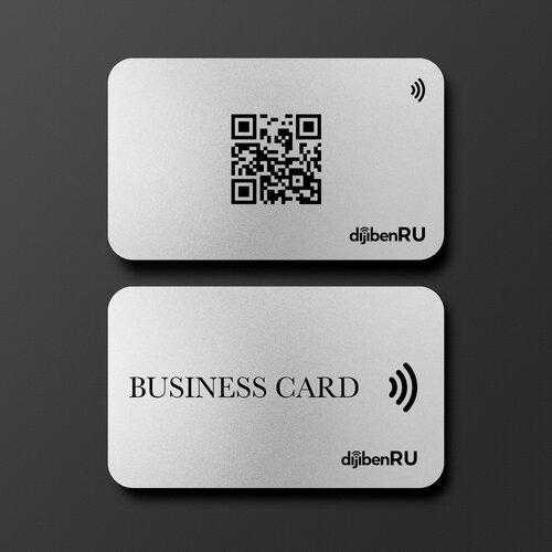 NFC-визитная карточка серебряная Business Card от Dijiben