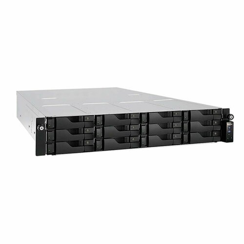 Система хранения данных ASUSTOR 12Bay /Intel Atom C3538, 2.1GHz/8GB DDR4/noHDD, LFF(HDD, SSD),/2x1GbE(LAN)/4xUSB3.2; 90IX01M0-BW3S00