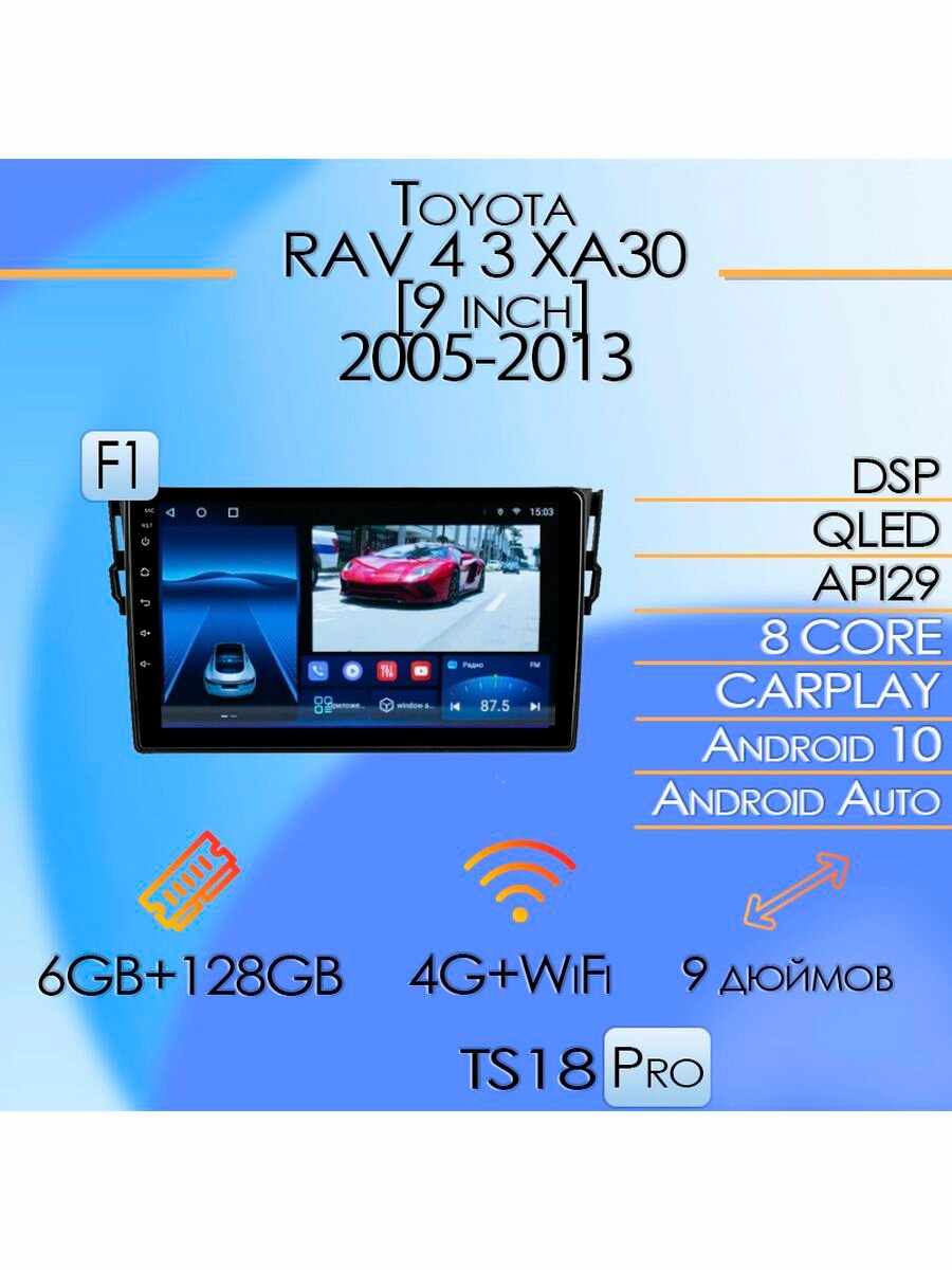 Магнитола TS18Pro Toyota RAV4 3 XA30 2005 – 2016 6+128 GB