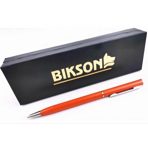Ручка подарочная ТМ BIKSON в футляре, оранжевая
