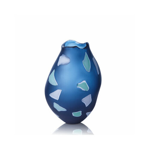 Ваза BALKANI BLUE AVIO FROSTED 24 см 53200₽