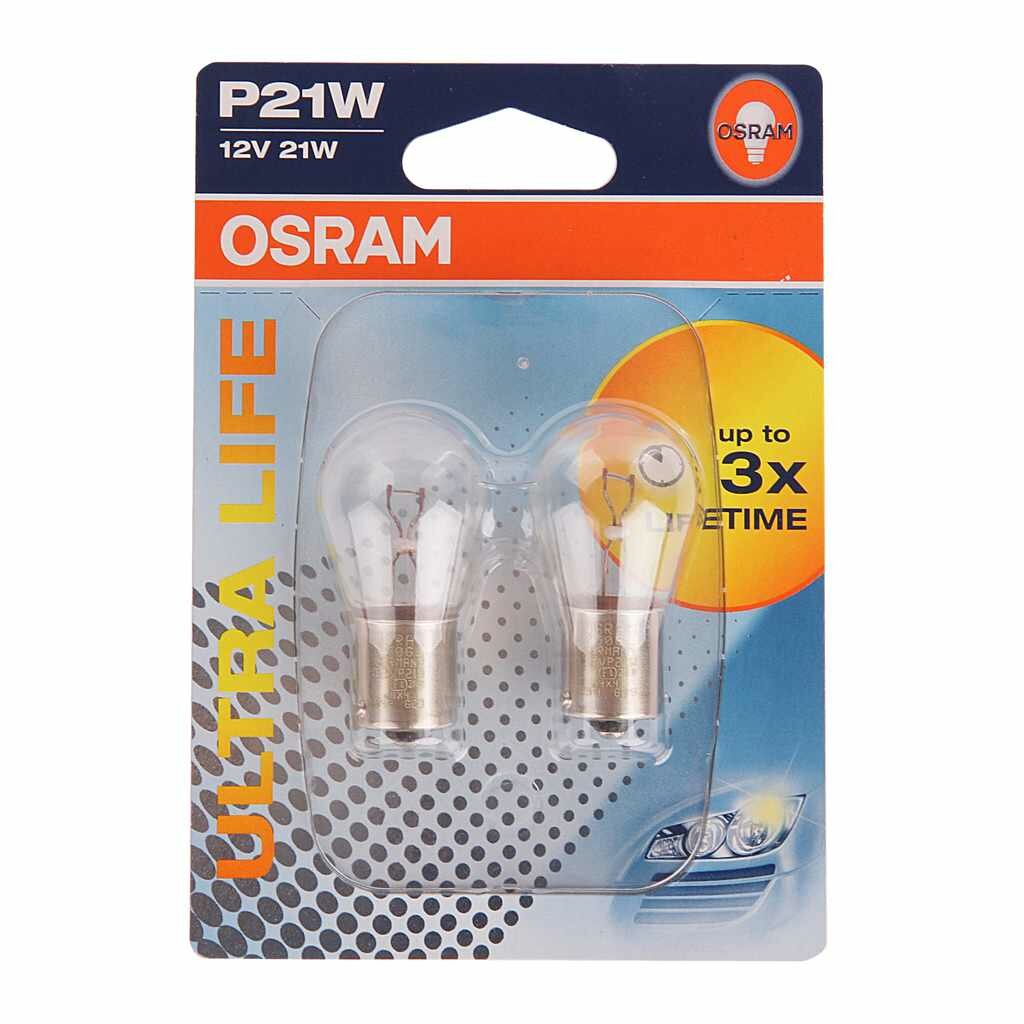 Лампа автомобильная накаливания OSRAM , P21W, 12В, 21Вт, 2шт - фото №17