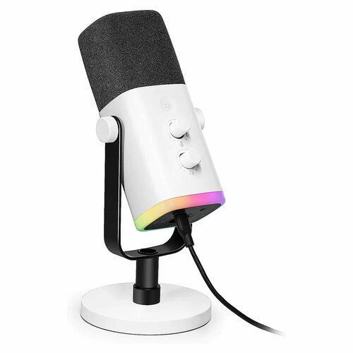 Fifine AmpliGame AM8 white динамический xlr микрофон белый, розовый