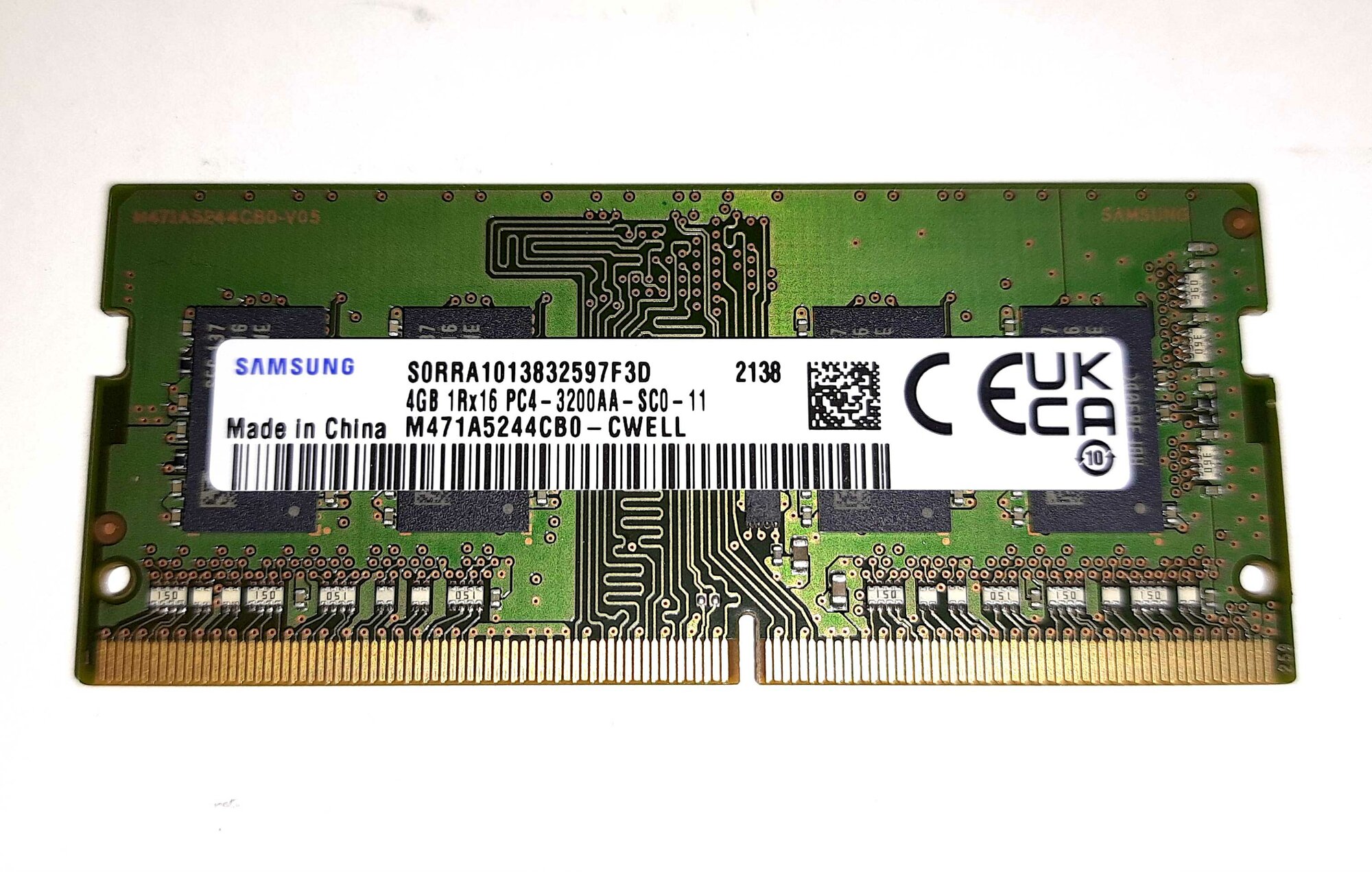 Память SO-DIMM DDR4 4Gb, 3200MHz, Samsung (M471A5244CB0-CWE)