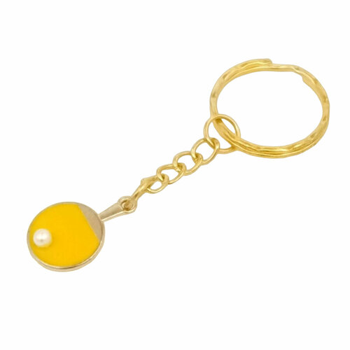 активные игры abtoys теннис настольный сетка ракетка шарики Брелок Unbranded, гладкая фактура, желтый