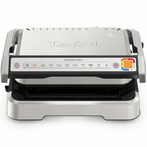 Умный электрогриль Tefal Optigrill 4 в 1 GC774D30 c 9 программами и насадкой для запекания стальнойчерный 3699900₽