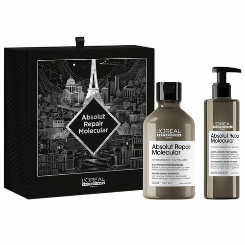 Подарочный набор LOreal Professionnel Absolut Repair Molecular Шампунь для волос 300мл Сыворотка для волос 200мл 7112₽