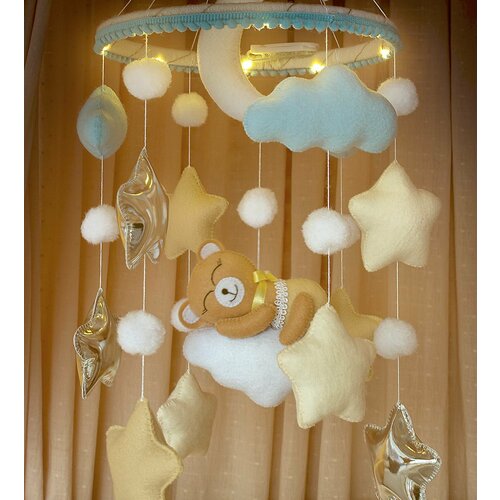 Мобиль детский игрушка для новорожденных малышей в кроватку 4659₽