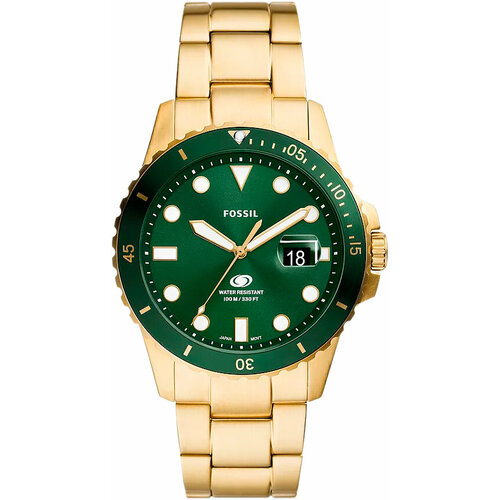 Наручные часы FOSSIL 84543, золотой, зеленый серьги металл полукруг закрытие цвет жёлтое золото теропром 7120706