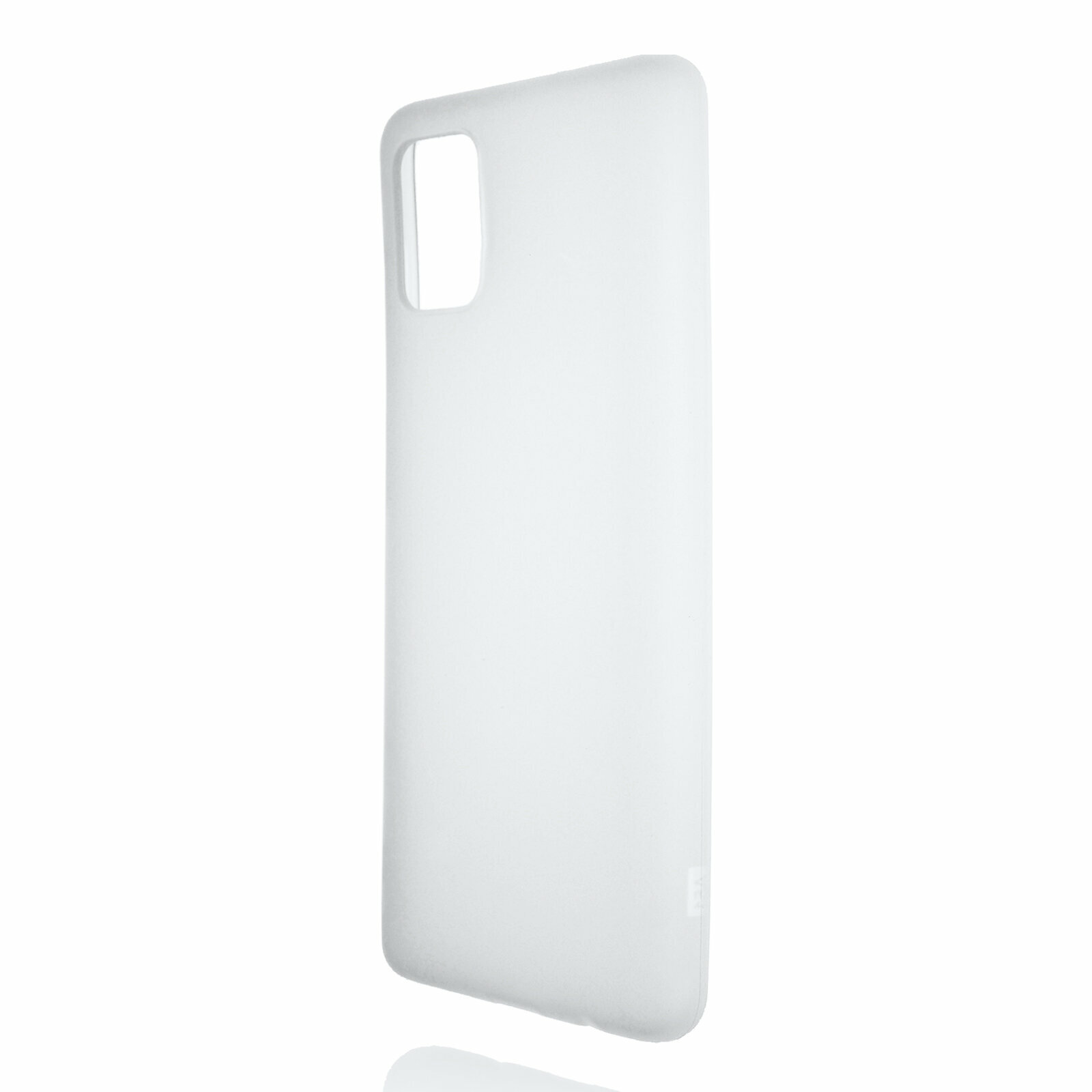 Силиконовый матовый полупрозрачный чехол для Samsung Galaxy A51 белый