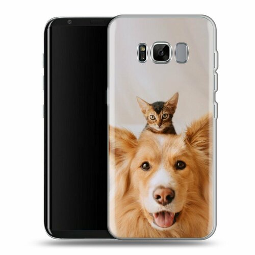 Дизайнерский силиконовый чехол для Samsung Galaxy S8 Plus Собака и котенок дизайнерский силиконовый чехол для samsung galaxy s21 plus собака и котенок