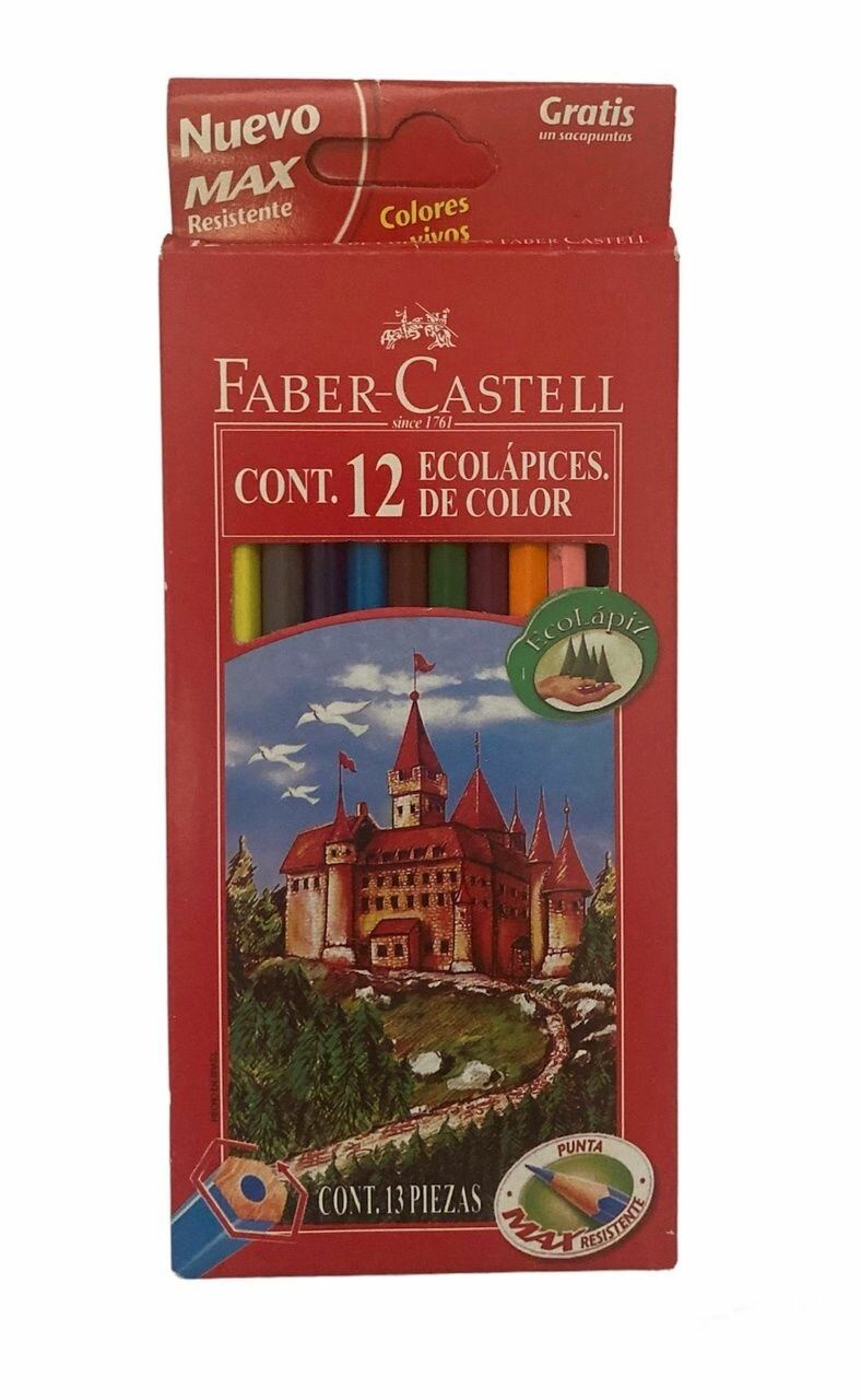 Карандаши цветные Faber-Castell, 12 цветов, заточенные, шестигранные