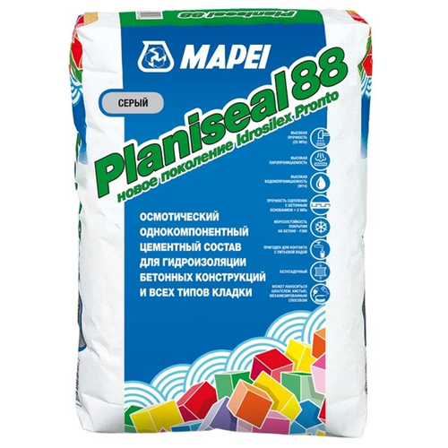 Mapei Гидроизоляционная смесь Planiseal 88, мешок 25 кг гидроизоляция цементная mapei planiseal 88 25 кг