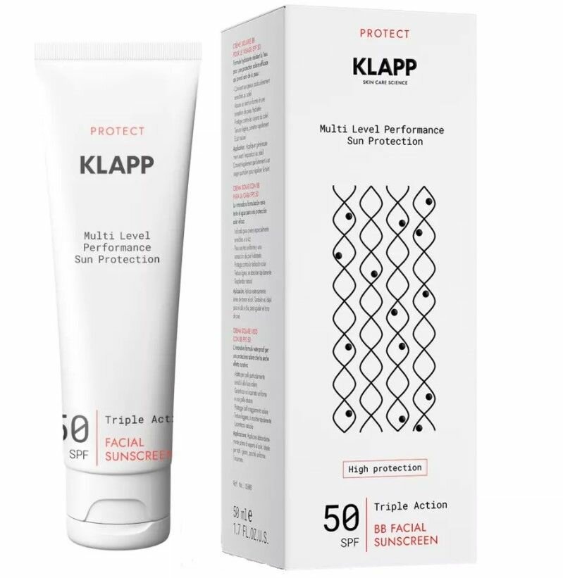 Солнцезащитный BB крем SPF50/ KLAPP 50 мл