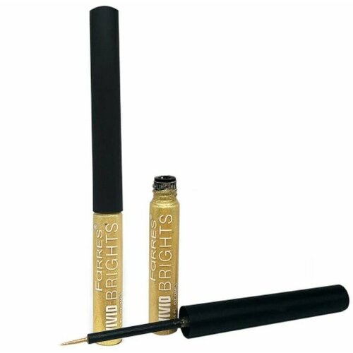Farres cosmetics Подводка для глаз цветная Vivid Brights с мягкой кистью 8017-24 золотой шиммер 387₽