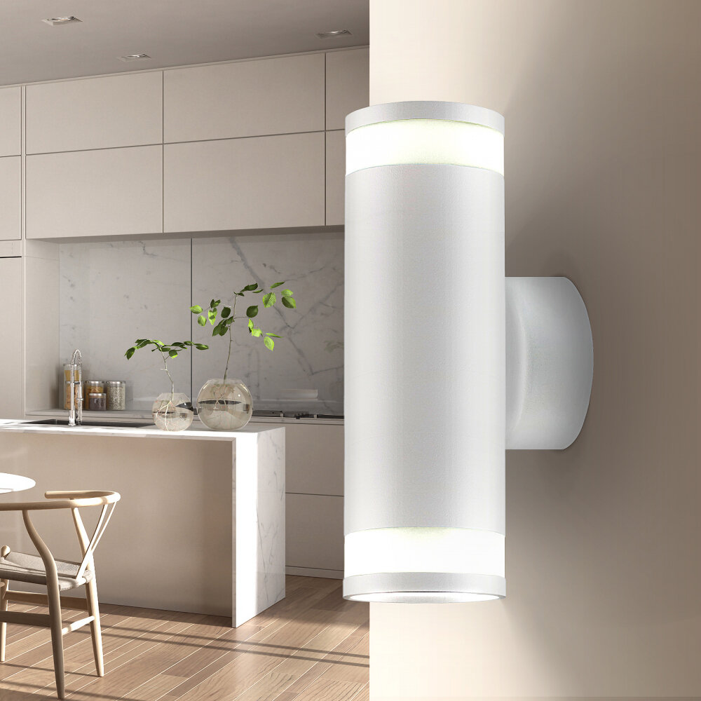 фото Светильник спот настенный накладной уличный фасадный ЭРА WL30 GU10 WH GU10