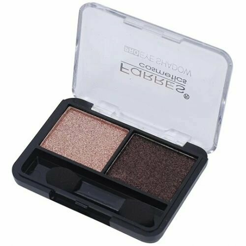 Farres cosmetics Тени для век двухцветные перламутовые тон 15 бледный светлокоралловый и черно-красный 387₽