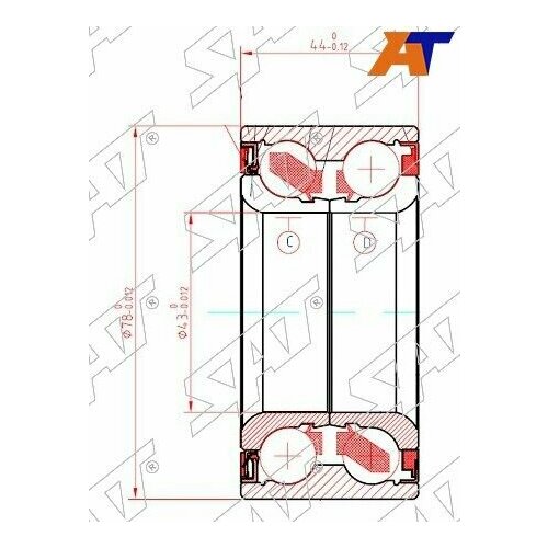 Подшипник передней ступицы HONDA CIVIC FK/FD/FN 06-