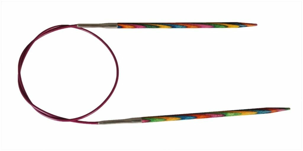 Спицы круговые Symfonie 7мм/100см, дерево, многоцветный, KnitPro, 21358
