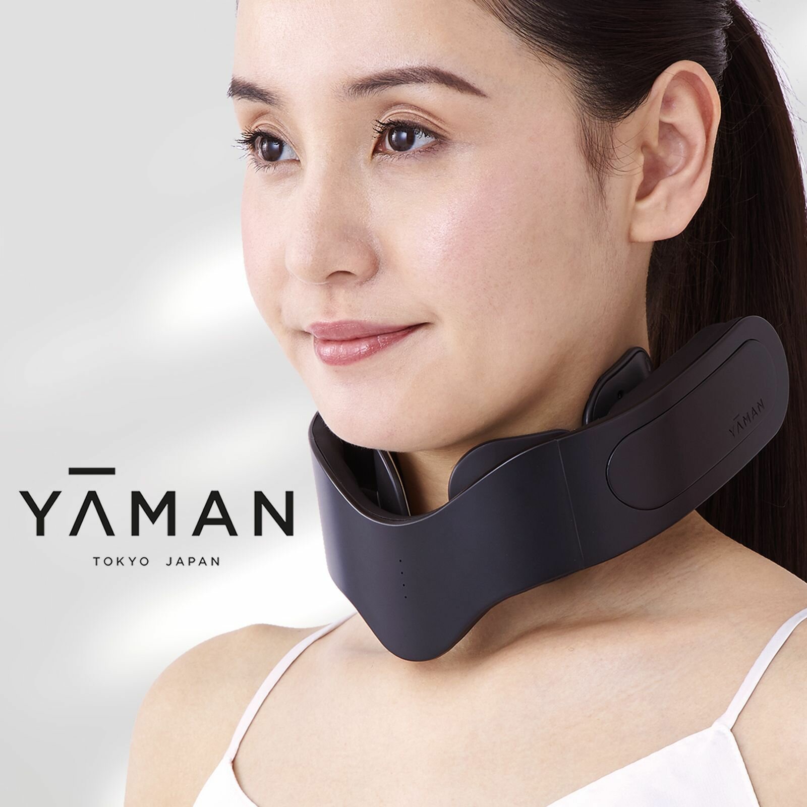 Электрический микротоковый EMS массажер для шеи YA-MAN Medilift Neck, Профессиональный косметологический аппарат для лифтинга и расслабления мышц шеи