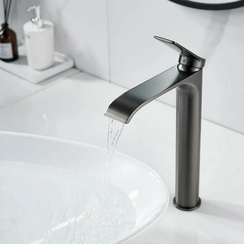 Смеситель для раковины-чаши однорычажный Vieir V343512-G графит