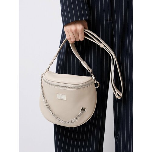 Сумка кросс-боди Franchesco Mariscotti фактура рельефная зернистая тиснение гладкая матовая бежевый 13612₽