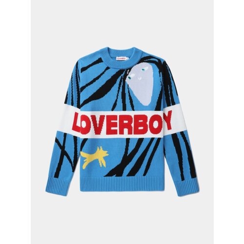 Свитер Charles Jeffrey Loverboy Loverboy Logo Jumper, размер L, голубой носки charles jeffrey loverboy 2 пары размер os голубой