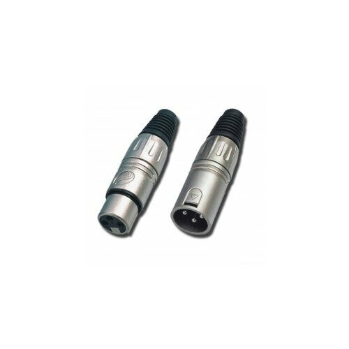 roxtone rx3mdwp bg разъем cannon xlr панельный папа 3 х контактный цвет черный влагостойкий ip65 ROXTONE RX3F-NT Разъем cannon кабельный мама 3-х контактный, цвет: серебро, HQ