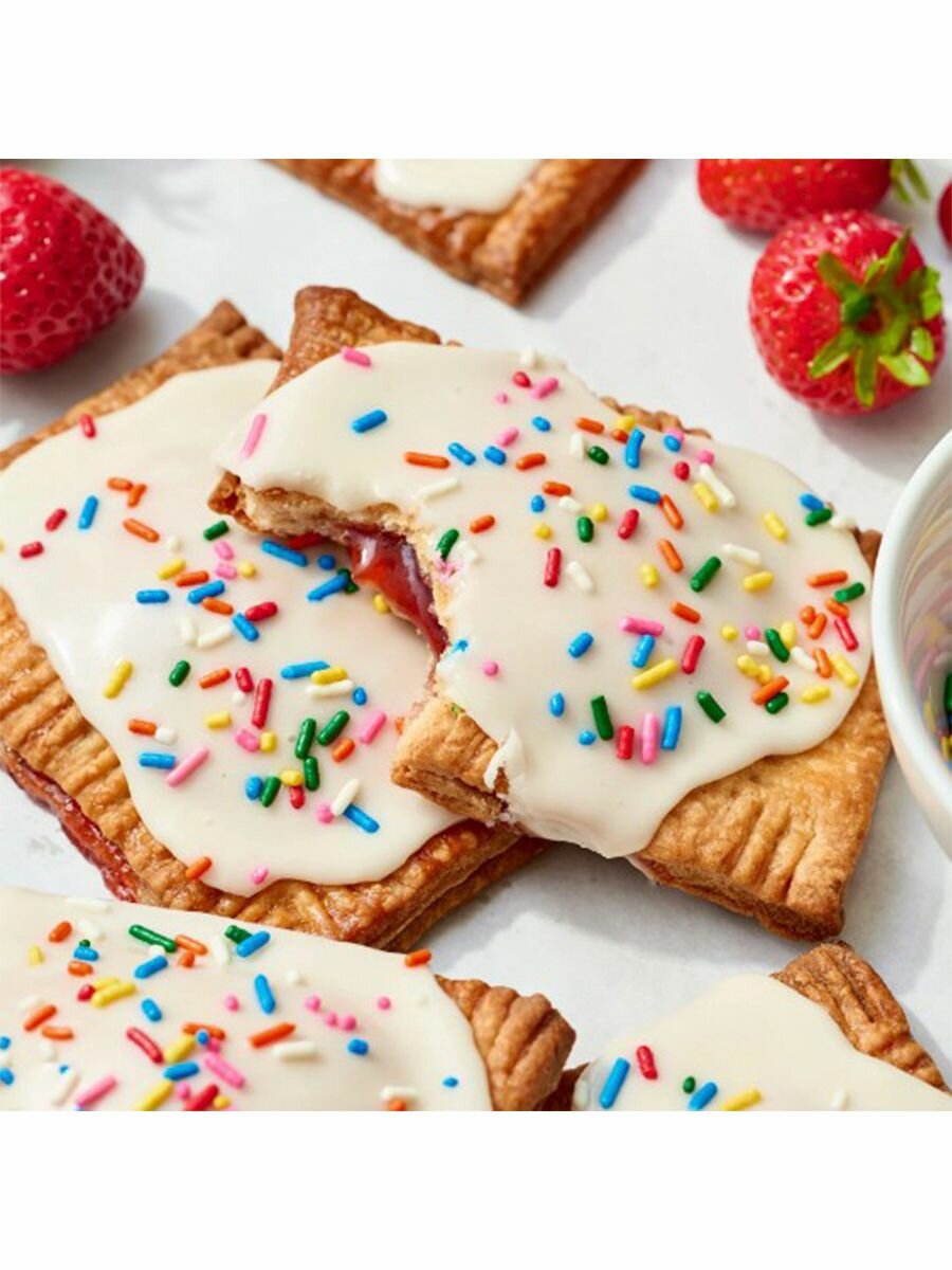 Печенье Pop Tarts Поп Тартс, Chocolate Chip, Brown sugar cinnamon, Strawberry, Cherry, 4 шт. по 96гр, США