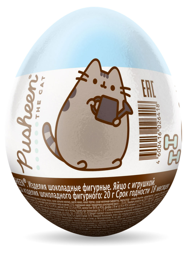 Шоколадное яйцо с игрушкой Mega Secret Pusheen в ассортименте