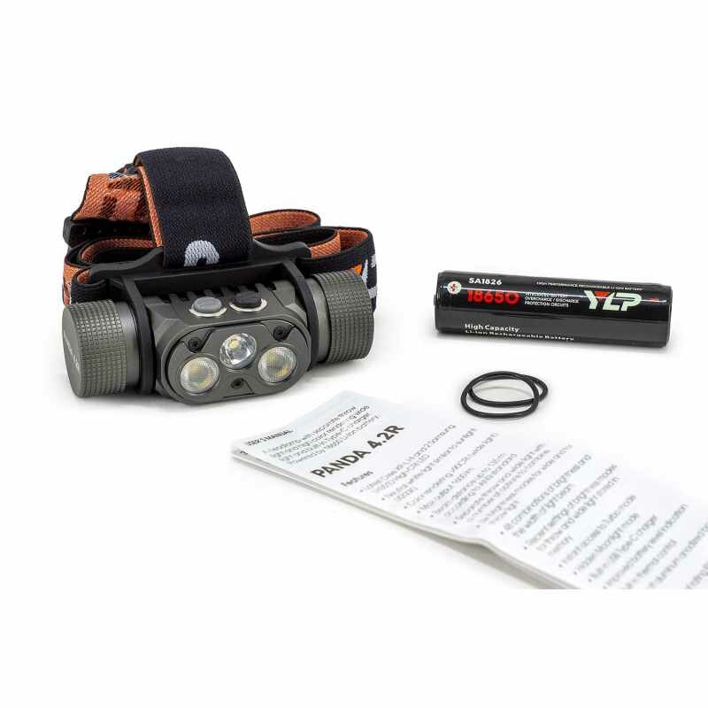 Фонарь налобный Яркий Луч YLP PANDA 4.2R Cree XP-L HI +2 Sams. LH351D High-CRI, max1500лм, акк.2600mAh